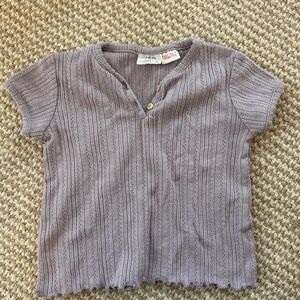 Zara Short Sleeve Knit Top - Lilac